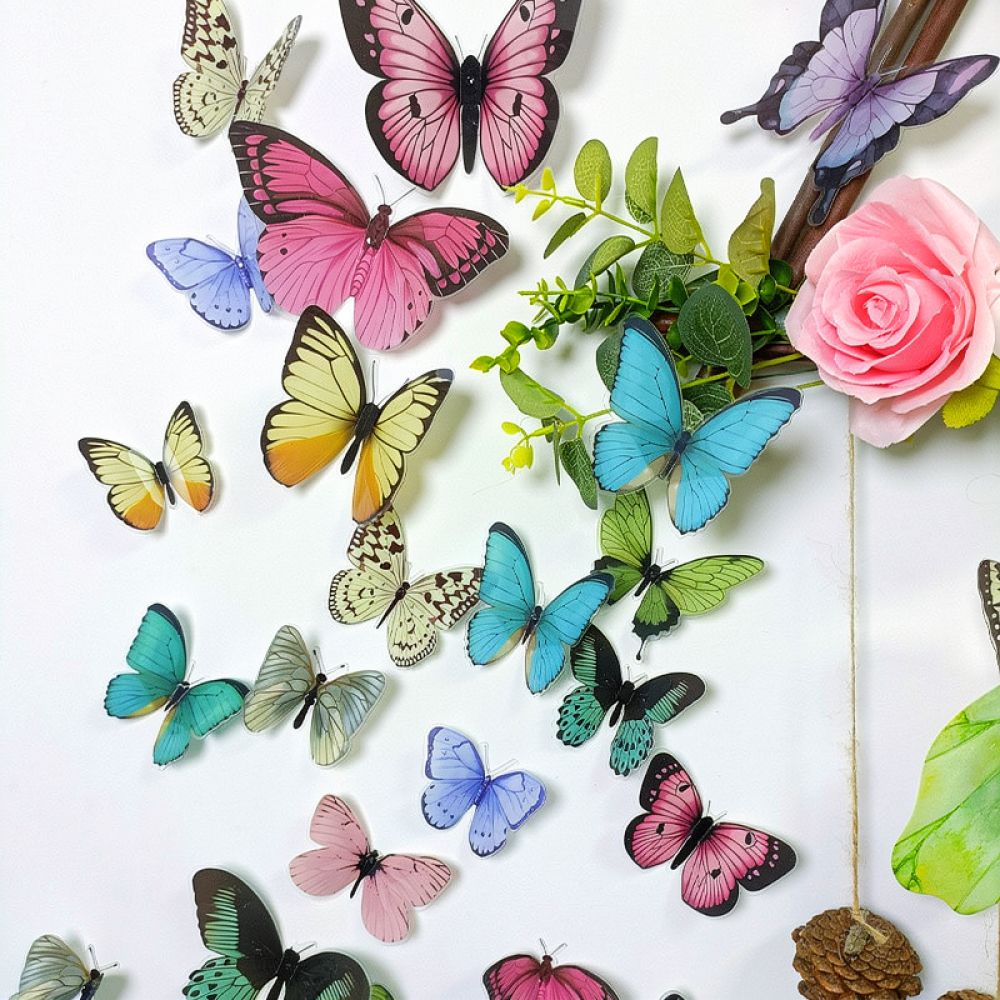 Art And Craft For Nursery - Naklejki 3D z motywem motyli, wykonane