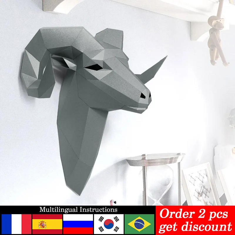Art Craft Cardboard - Wstępnie wycięte Bighorn Wild Sheep Animal