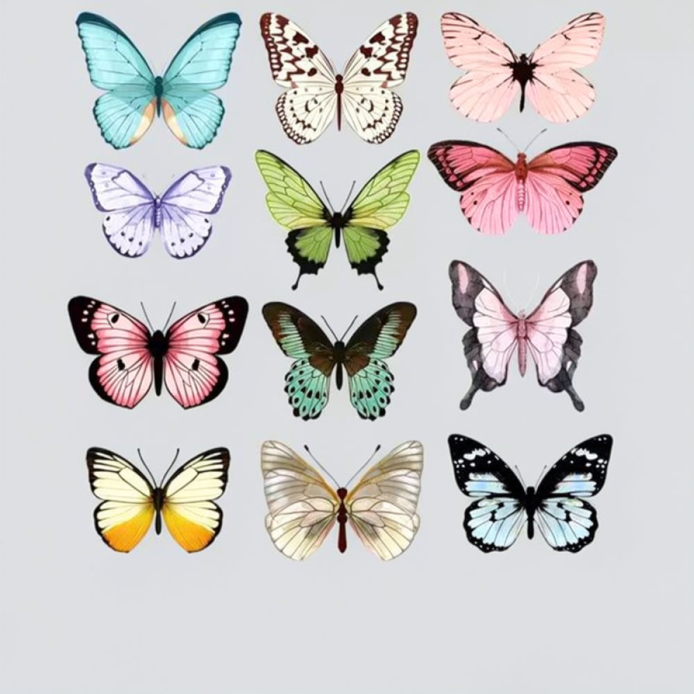 Naklejki 3D z motywem motyli,  – Art And Craft For Nursery recenzja i cena