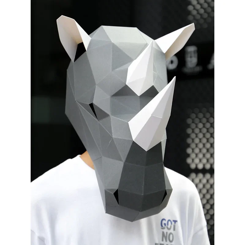 Maska na głowę nosorożca dla d – Art Craft Cardboard recenzja i cena